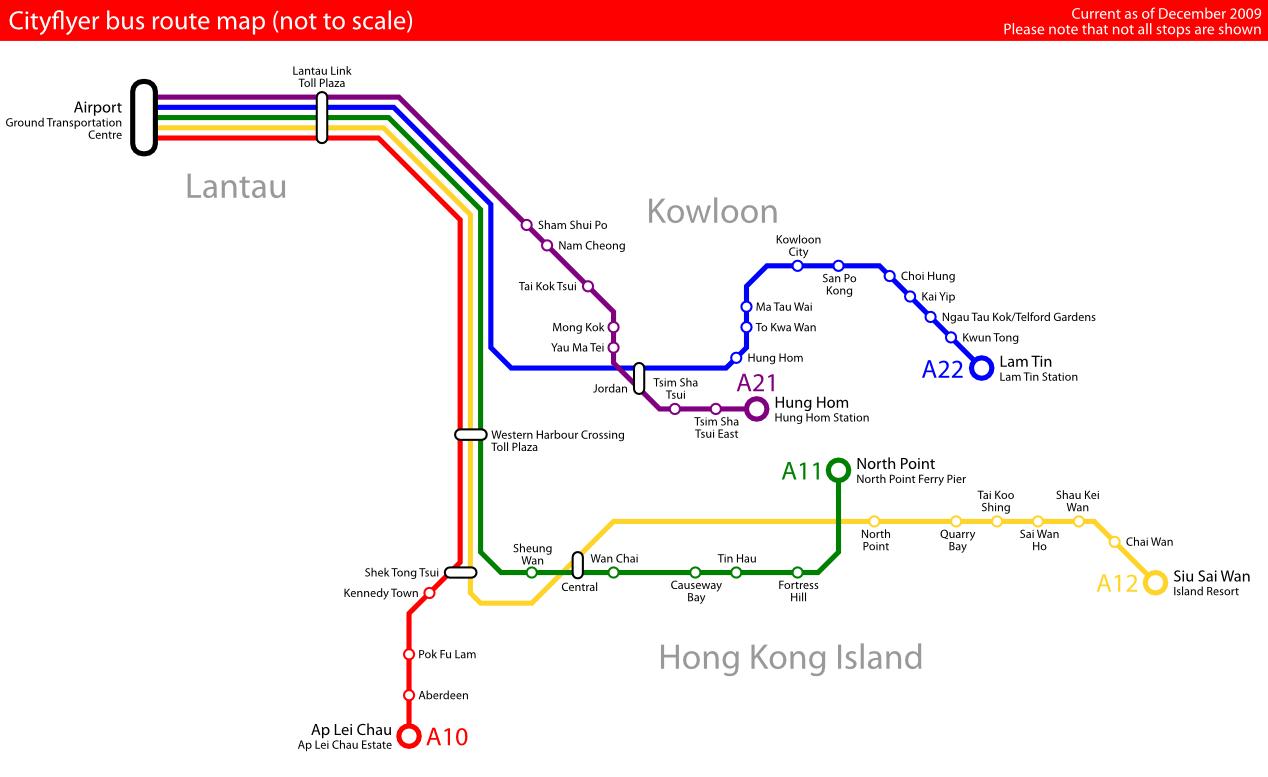 香港バス地図 香港バス路線図 中国