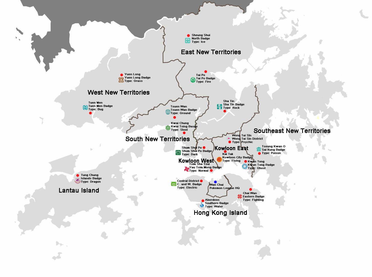 香港地区の地図地図の香港地区 中国