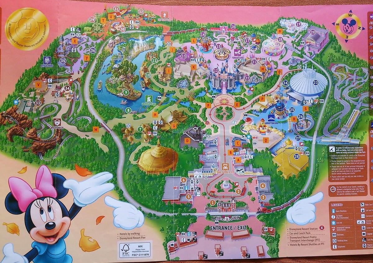 香港ディズニーの地図