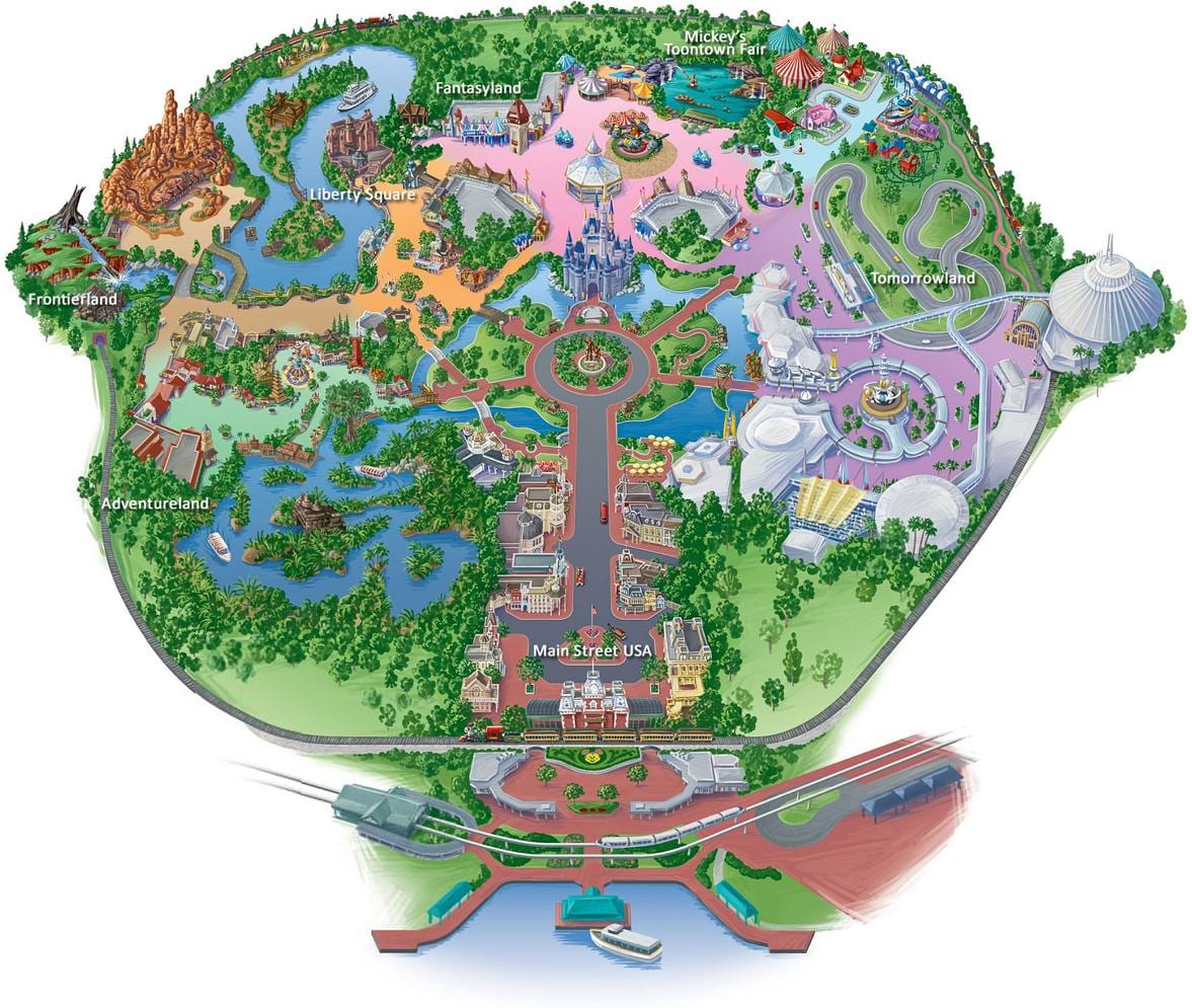 地図の香港ディズニーランド