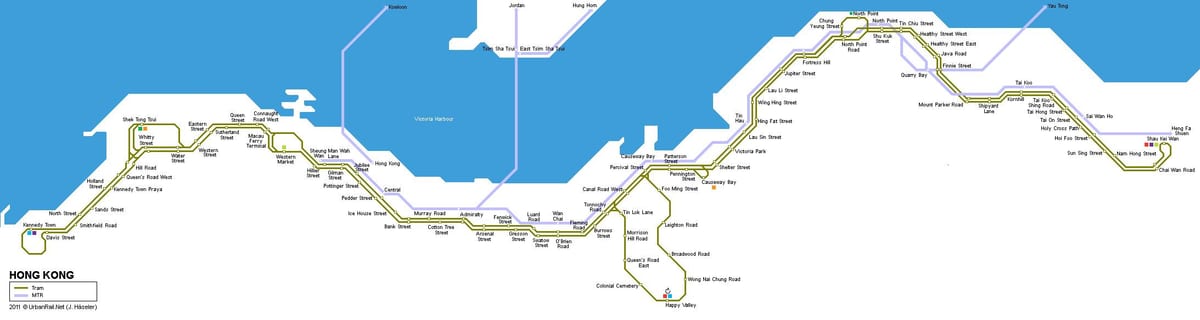 トラム香港地図