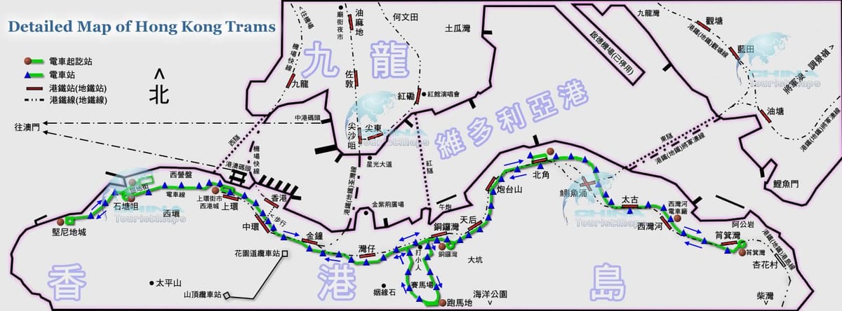 トラム香港地図