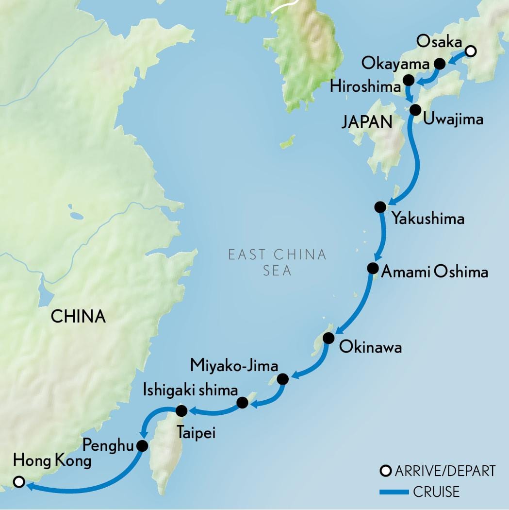 地図の香港-日本