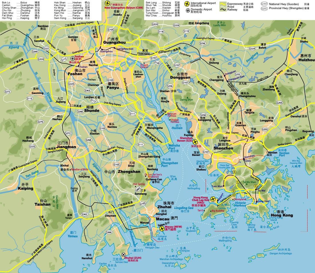 道路地図の香港