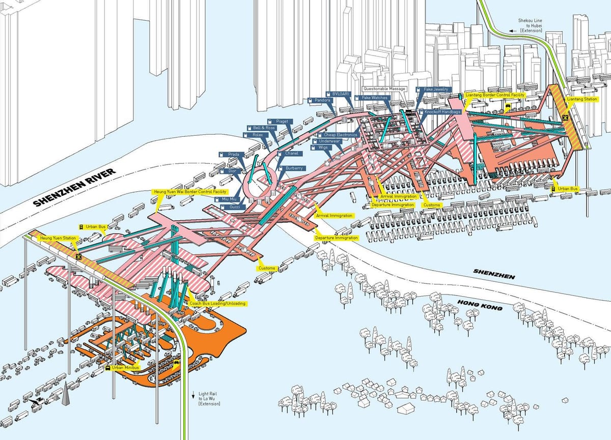 深セン-香港地図