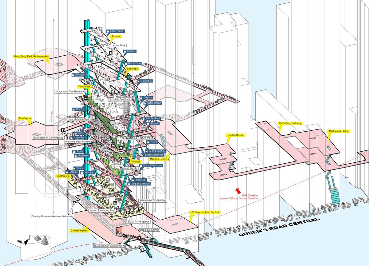 中央駅より香港の地図