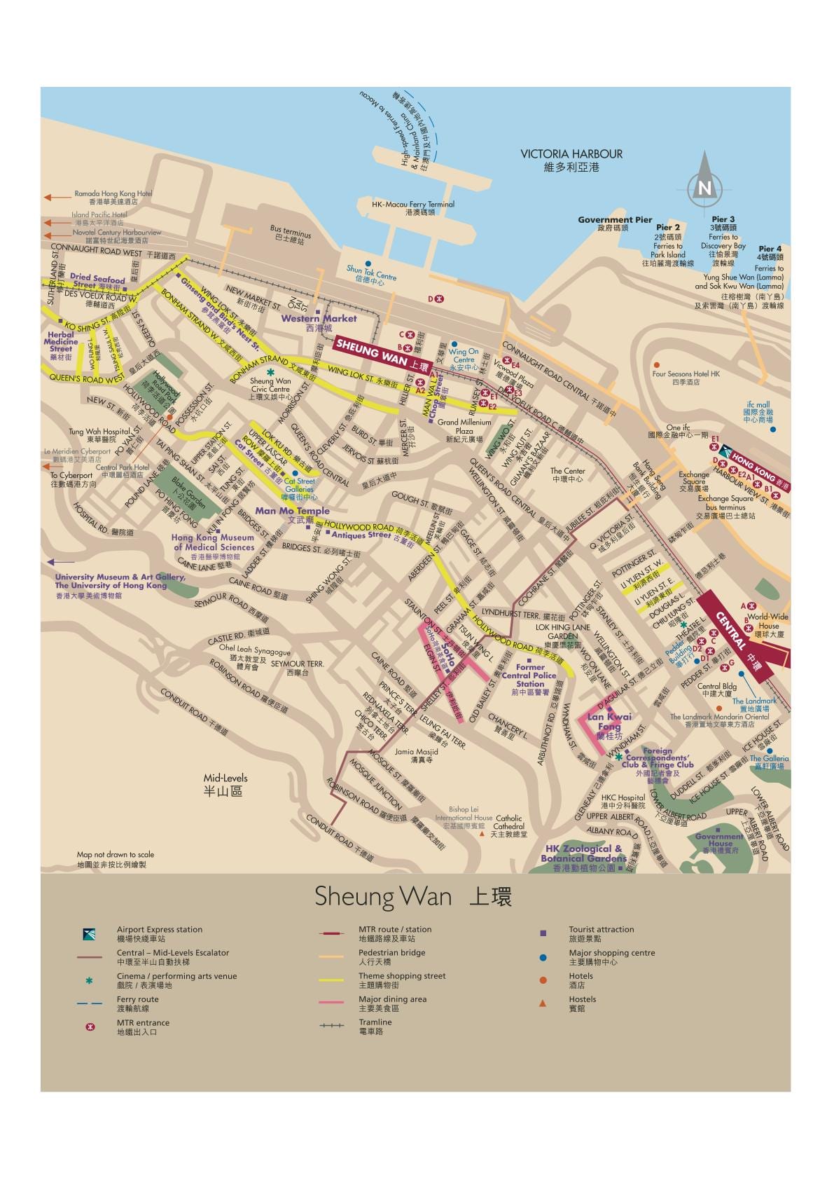 Sheung Wan MTR駅の地図