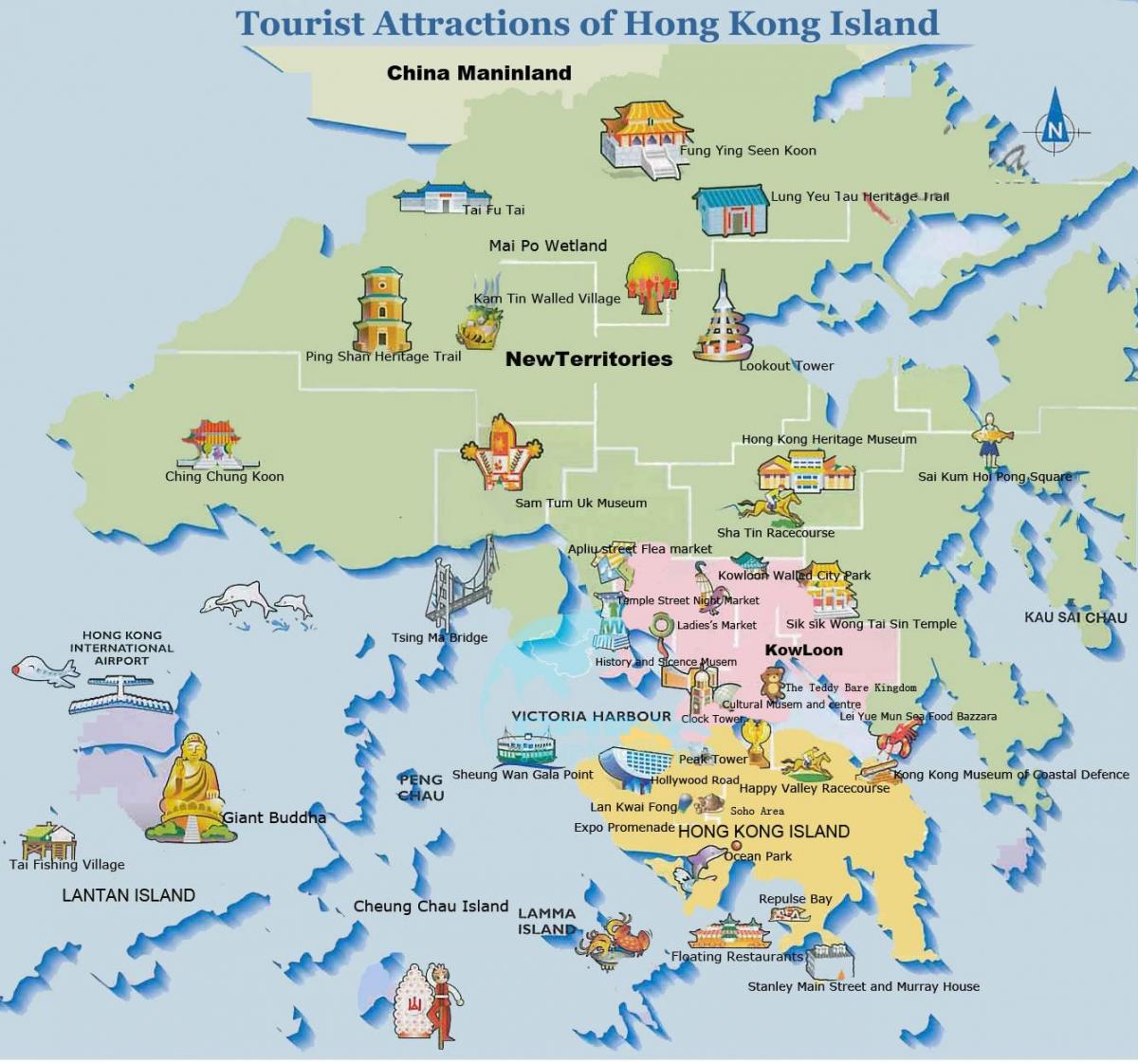 のピーク香港地図