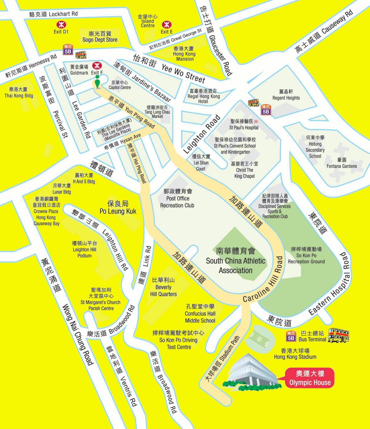 オリンピックMTR駅の地図