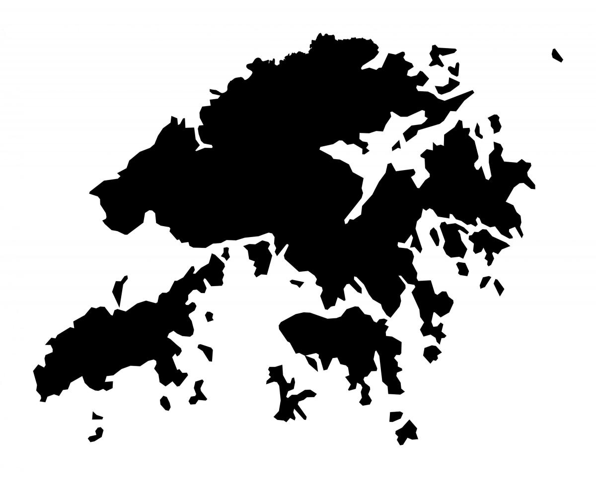 地図香港のベクトル