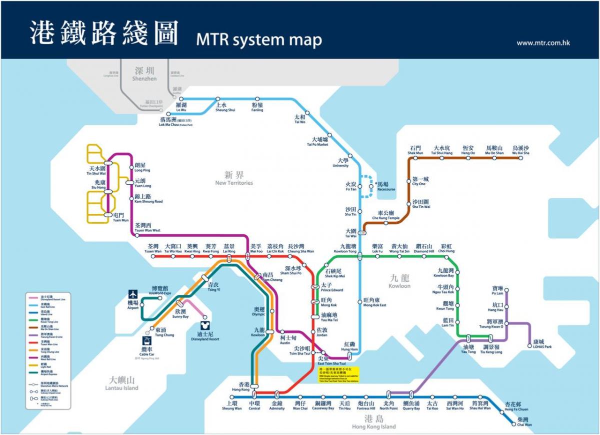 香港チューブの地図