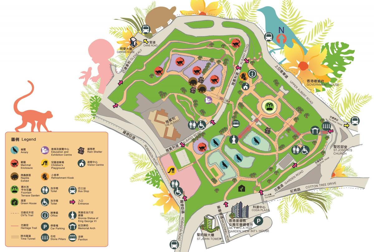 地図香港動植物公園の園