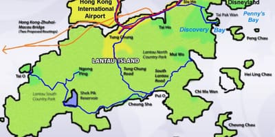 香港島の観光地図