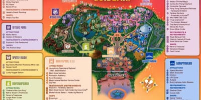 香港ディズニーランドの地図