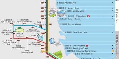 香港丁丁路地図