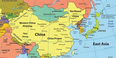 地図の香港とその周辺
