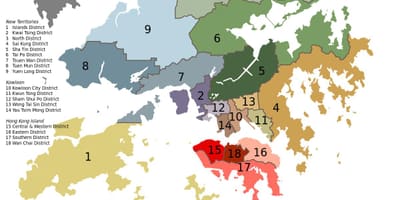 地図香港の街