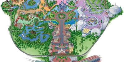 地図の香港ディズニーランド
