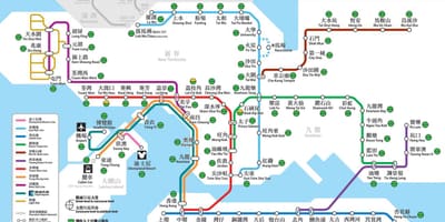 香港の公共交通機関地図