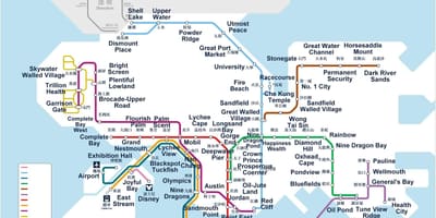 香港地下鉄の地図