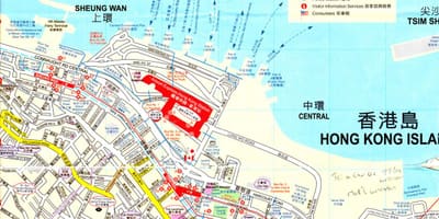 港香港の地図