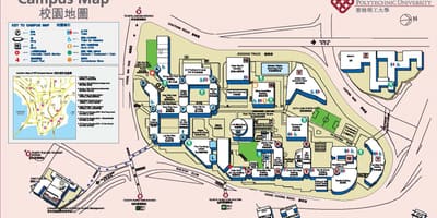 地図の香港理工大学
