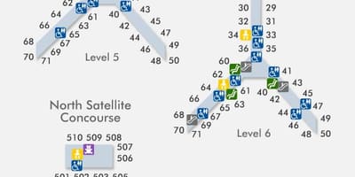 香港空港第1ターミナルの地図