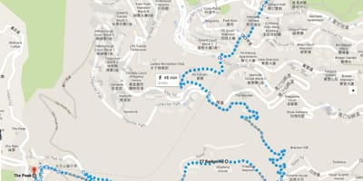 香港のハイキングコースの地図