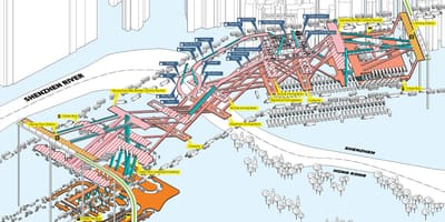 深セン-香港地図