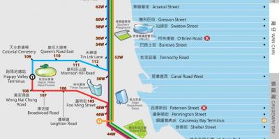 香港丁丁路地図