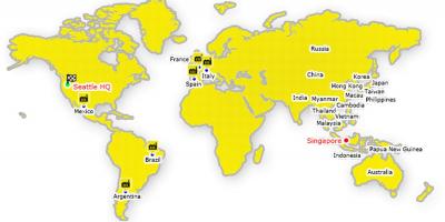 香港の世界地図